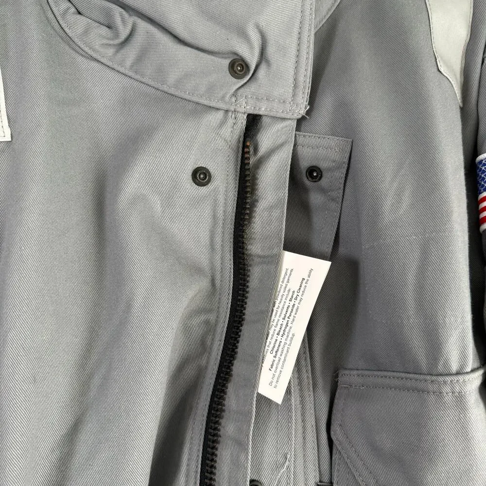 Crude FR Flame Resistant RPS New Men's Gray Insulated Work Jacket Size Large